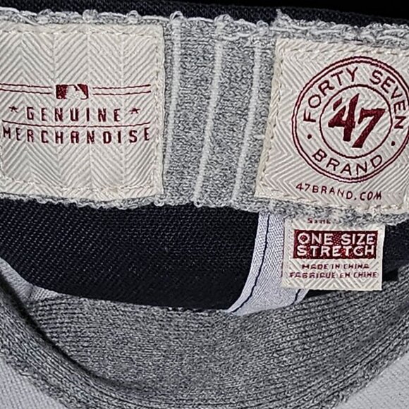 *Vintage* 2009 MLB NY Yankees 2-tone Plaid Blue Hat - 47 Brand - One Size Str - Picture 3 of 3